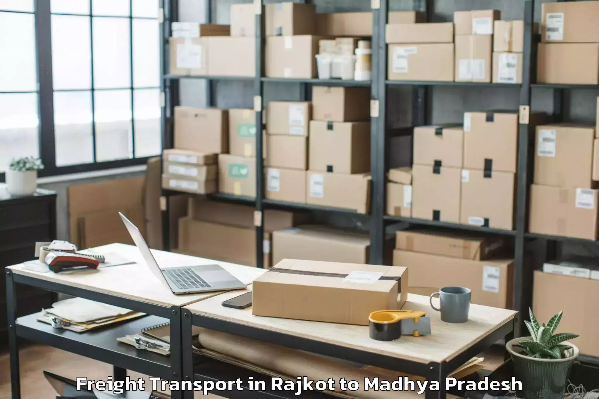 Top Rajkot to Nowrozabad Freight Transport Available